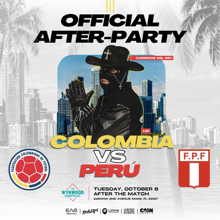 Colombia vs Perú | Official After-Party Miami