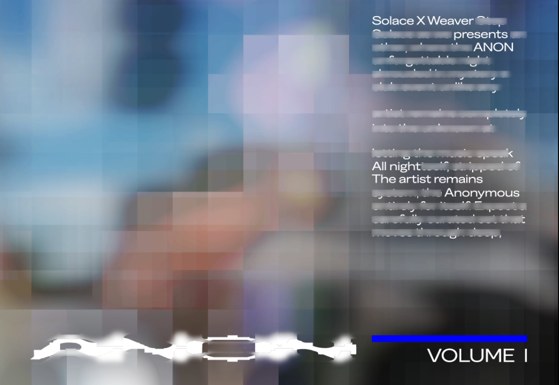 Solace x Weaver pres. ANON - Vol. I