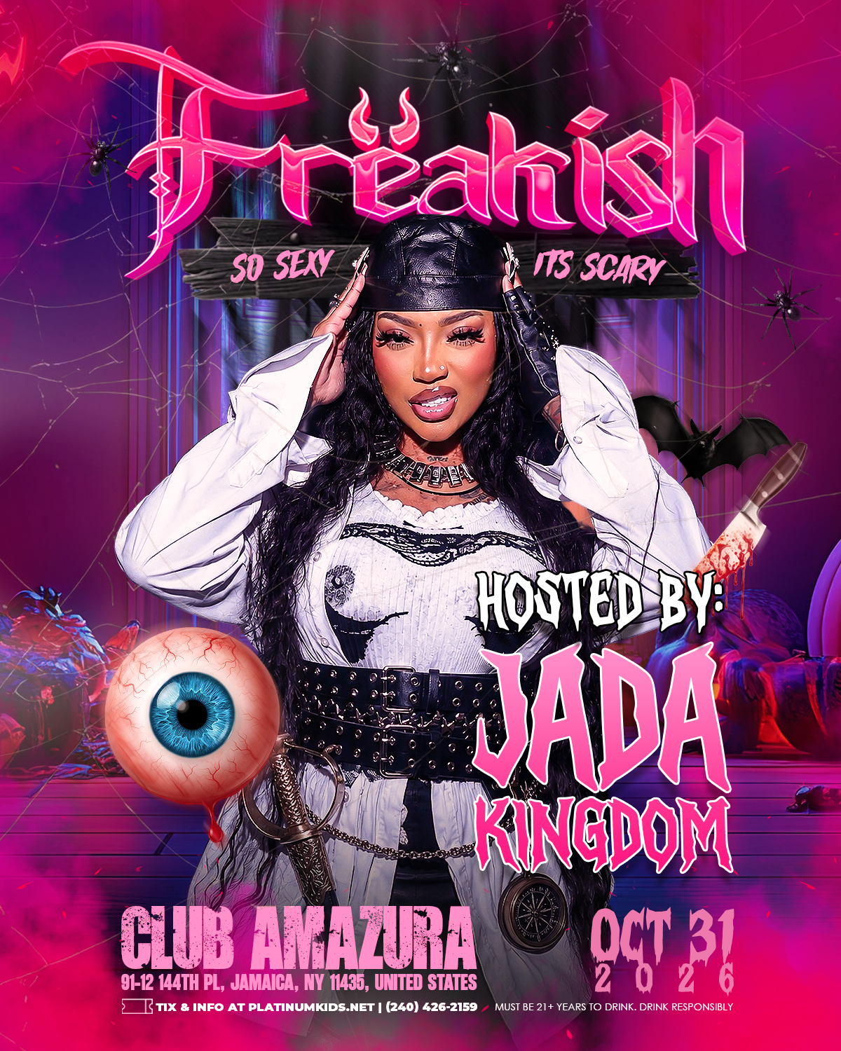 BRT Halloween Night in New York - Freakish with JADA KINGDOM @ Amazura