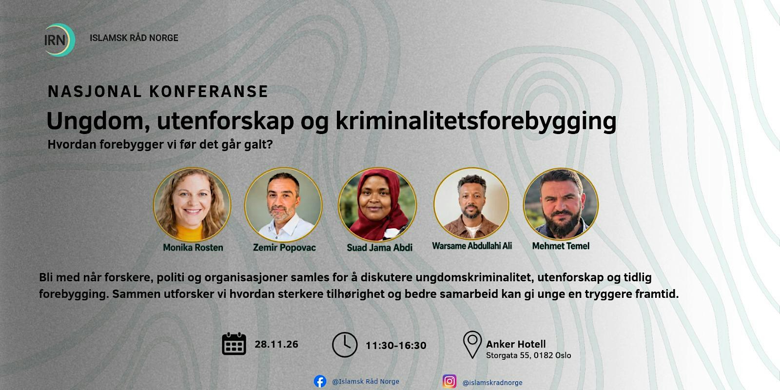 Nasjonal konferanse om ungdom, utenforskap og kriminalitetsforebygging