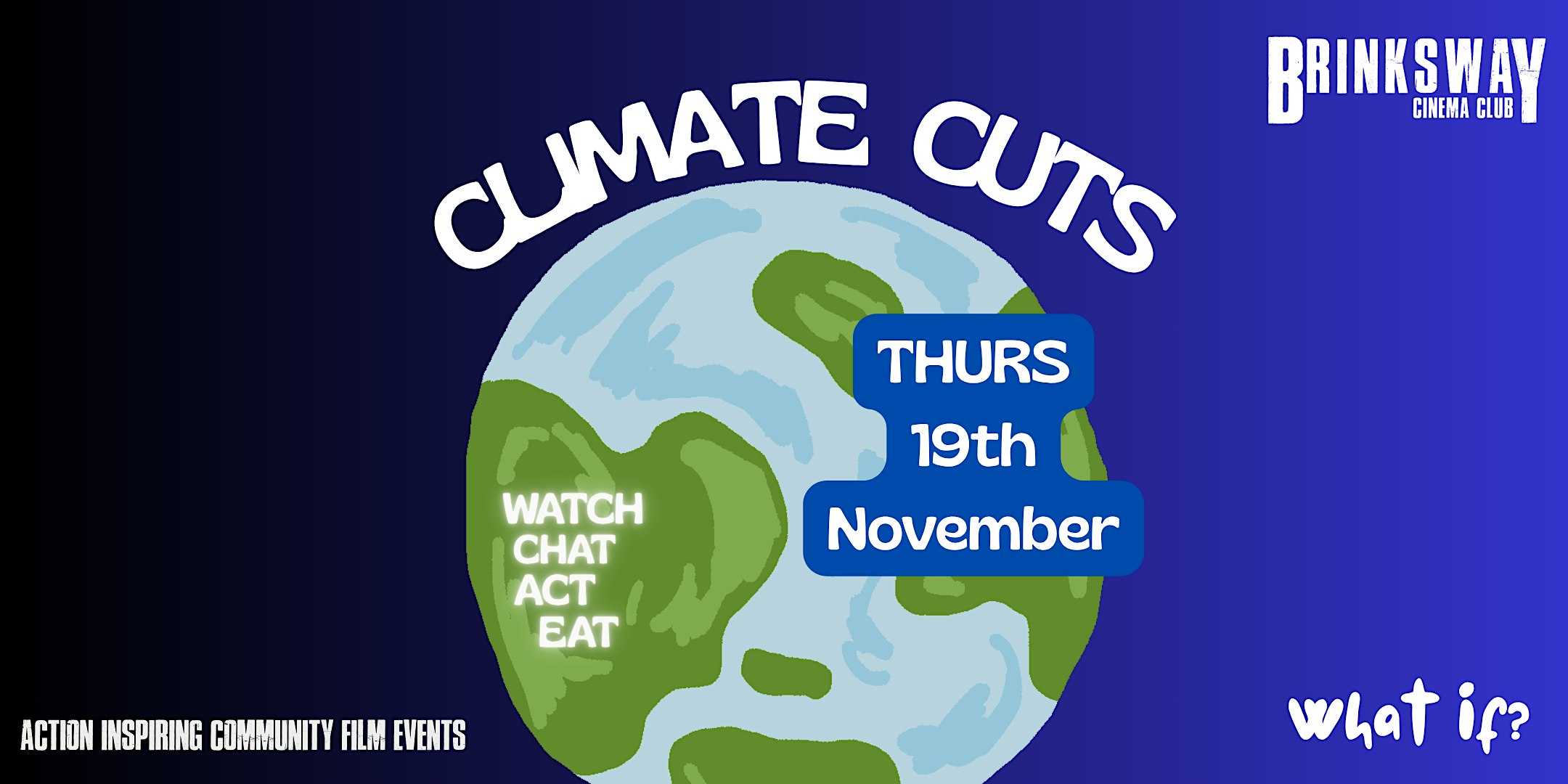 CLIMATE CUTS  November - Stockport Community Film Night