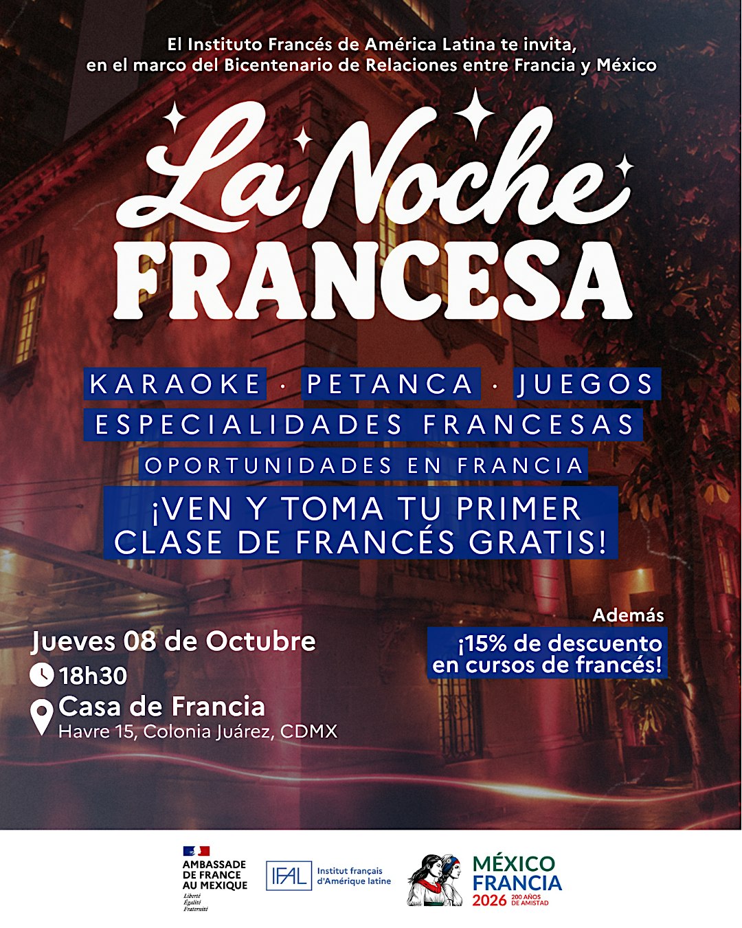 Noche Francesa - Puertas abiertas IFAL