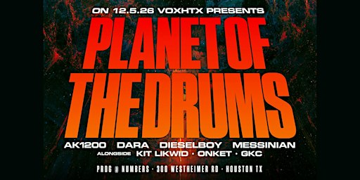 VOXHTX presents PROG featuring PLANET OF THE DRUMS