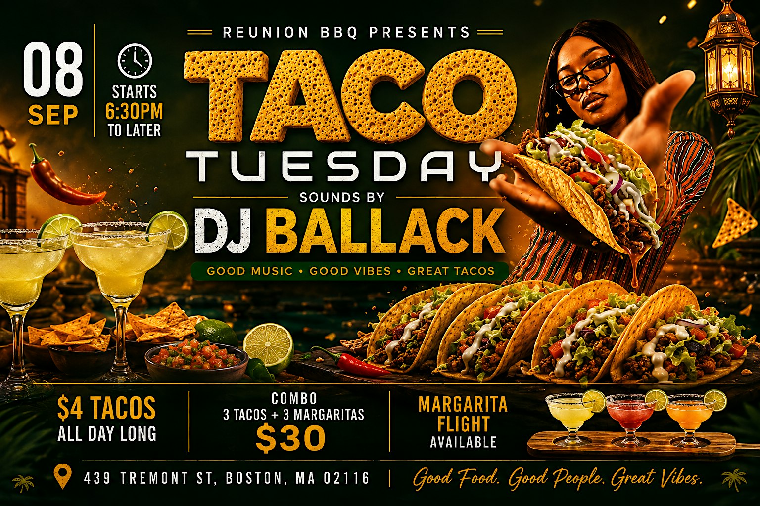 Taco Tuesday with DJ Ballack | $4 Tacos + Margaritas