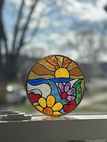 DIY Faux Stained Glass