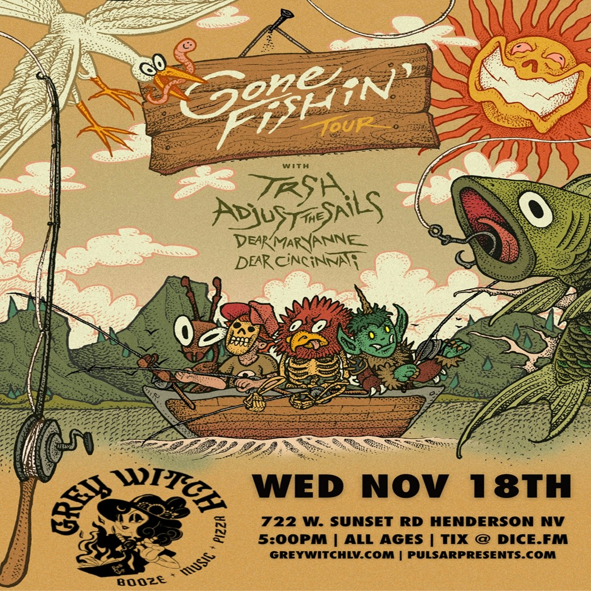 Trsh Gone Fishin' Tour w Adjust The Sails 