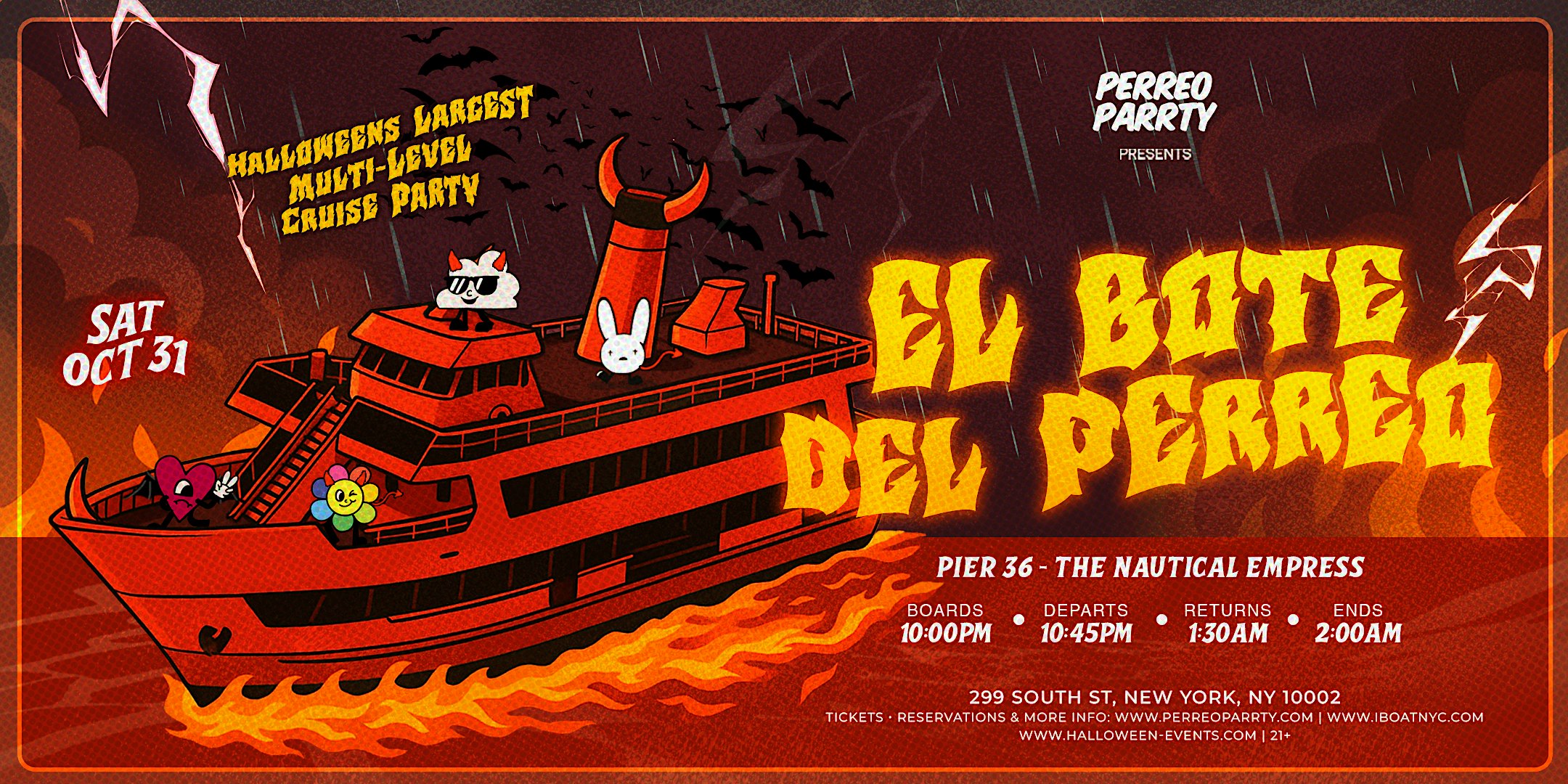El Bote del Perreo - Halloween Latin & Reggaeton Boat Party Yacht Cruise