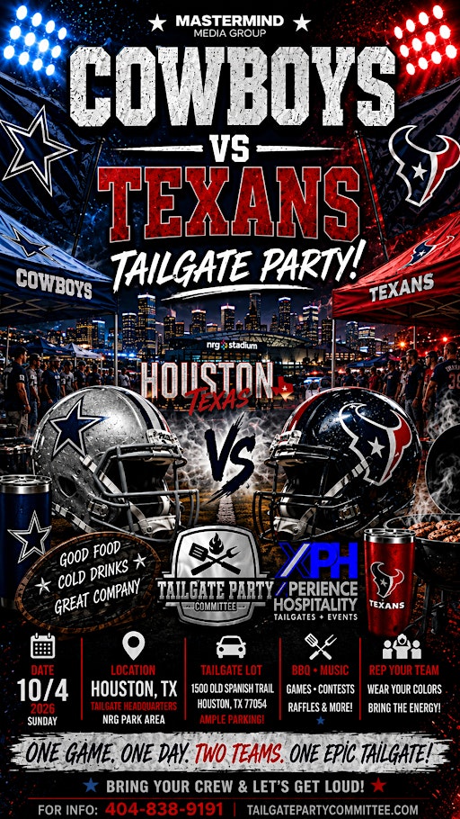 DALLAS VS HOUSTON TAILGATE PARTY