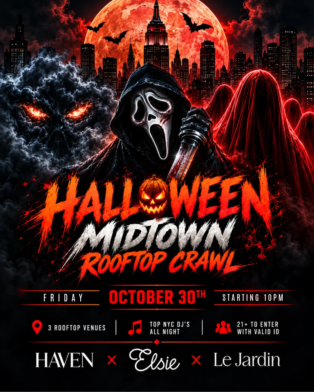 HALLOWEEN MIDTOWN ROOFTOP CRAWL - FRIDAY 10/30