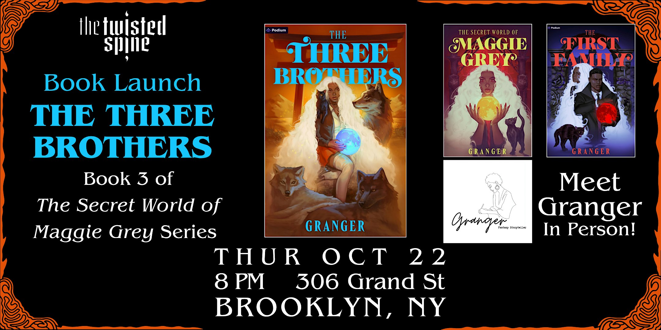 BOOK LAUNCH: THE THREE BROTHERS by Granger