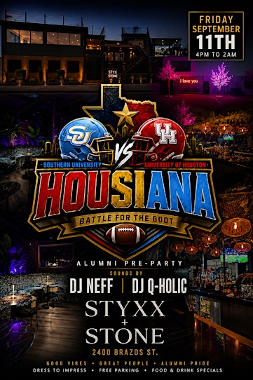 HOUSIANA University of Houston vs Southern University Game Alumni Pre-Party