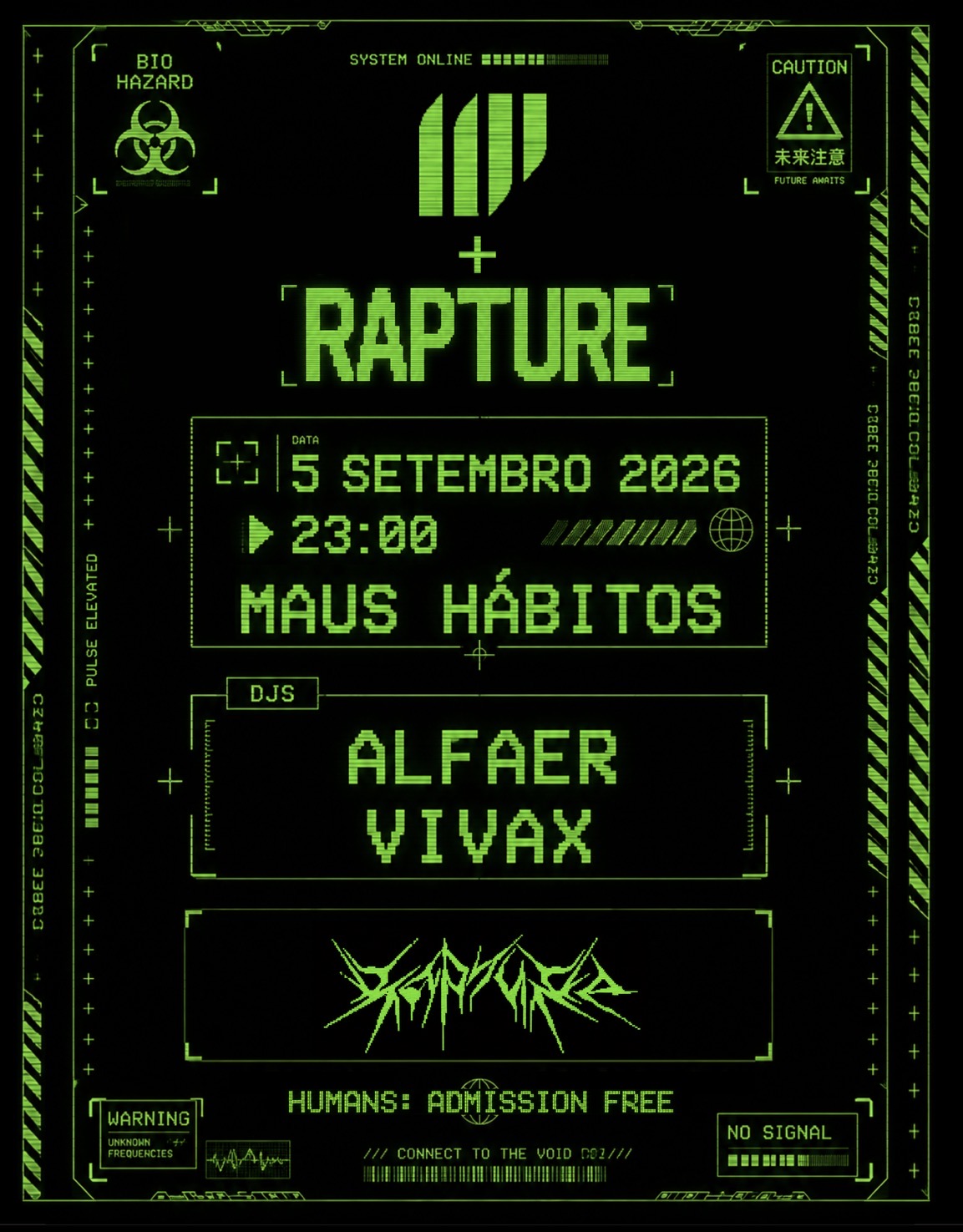 Rapture with AlFaer, Vivax - FREE ENTRY
