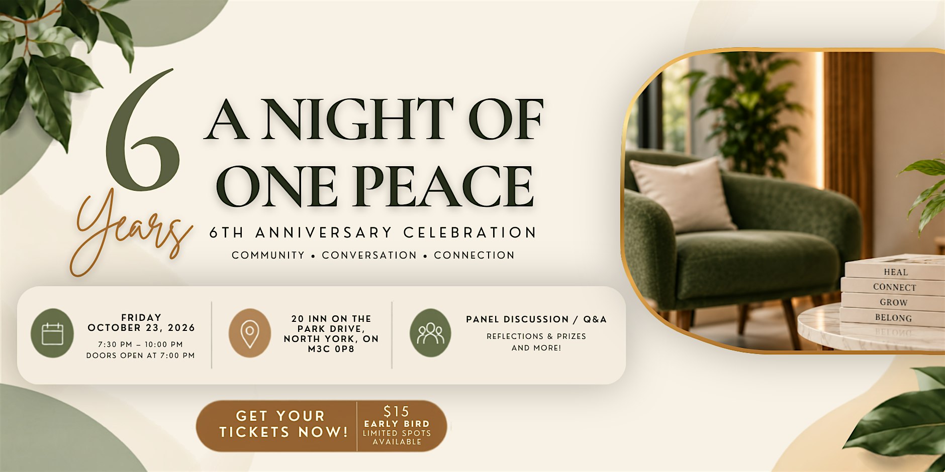 A Night of One Peace: Celebrating Six Years of Healing, Growth & Community