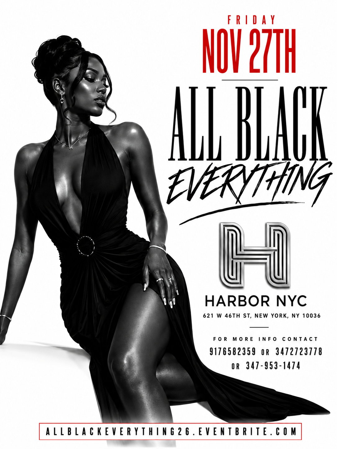 ALL BLACK EVERYTHING  AT HARBOR NYC (black Friday)
