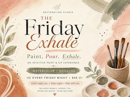 The Friday Exhale: An Intuitive Paint & Sip Experience