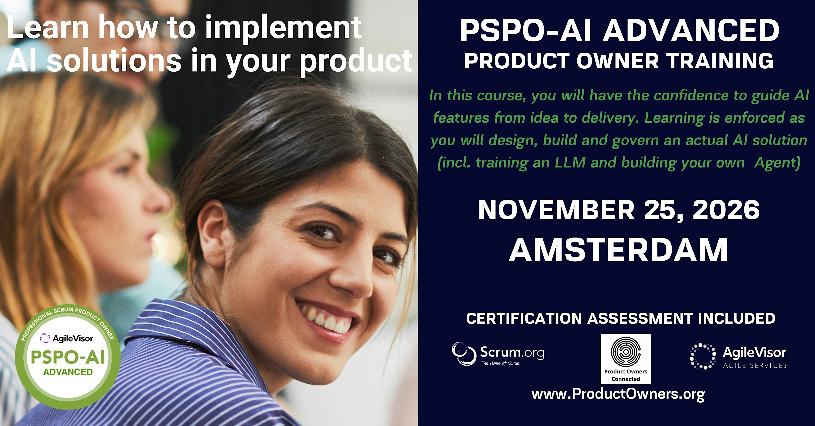 Product Owner - AI Advanced (PSPO-AIA) | A Scrum.org Certified Training.