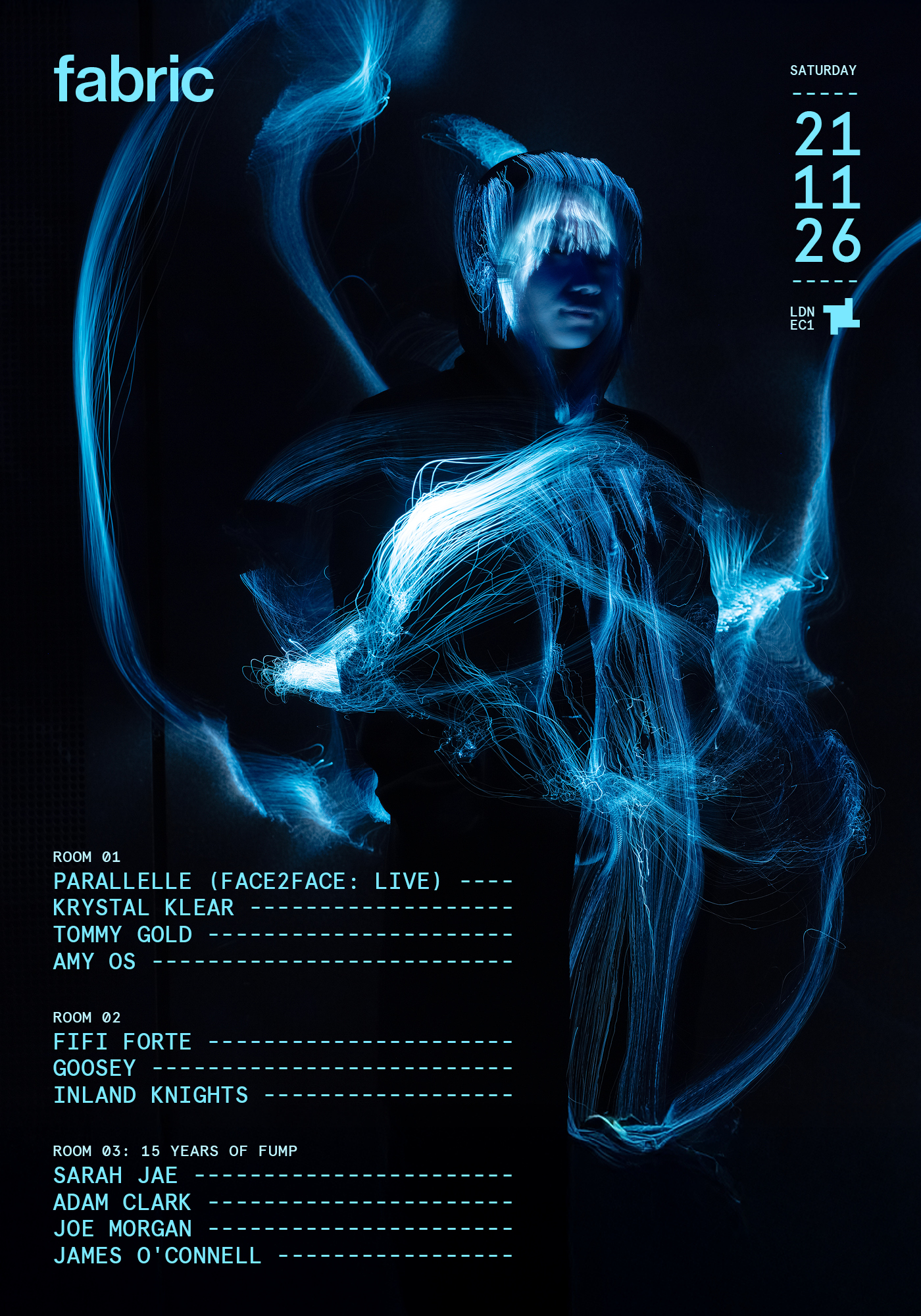 fabric: Parallelle (Live), Krystal Klear, Inland Knights, FIFI FORTE, Tommy Gold, Goosey + more