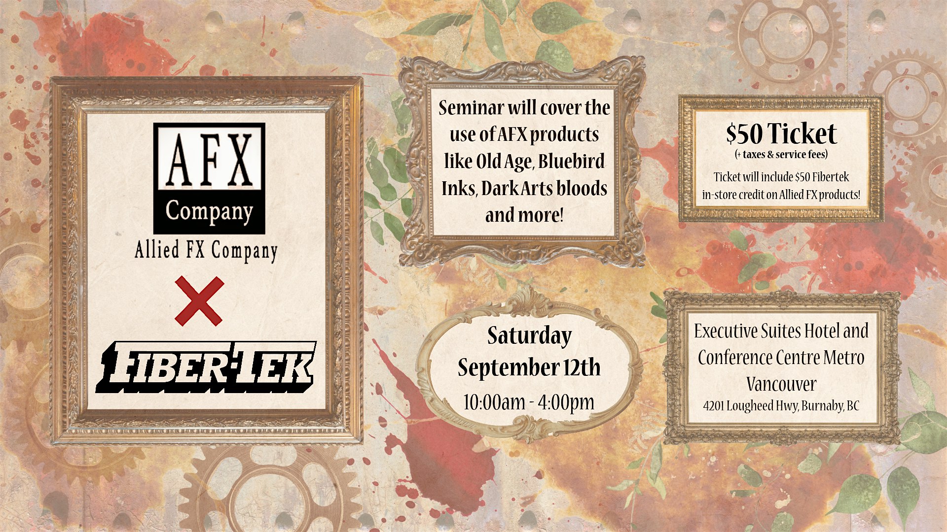 Allied FX Company x Fibertek Seminar - Saturday, Sept 12th