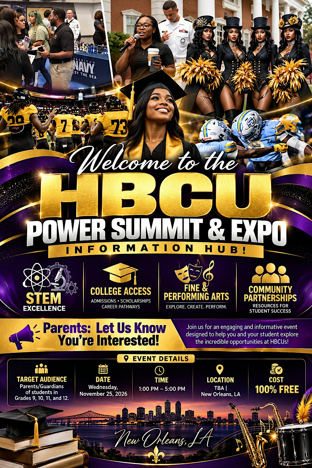 HBCU Power Summit on the Bayou: Parent Interest & Information Hub