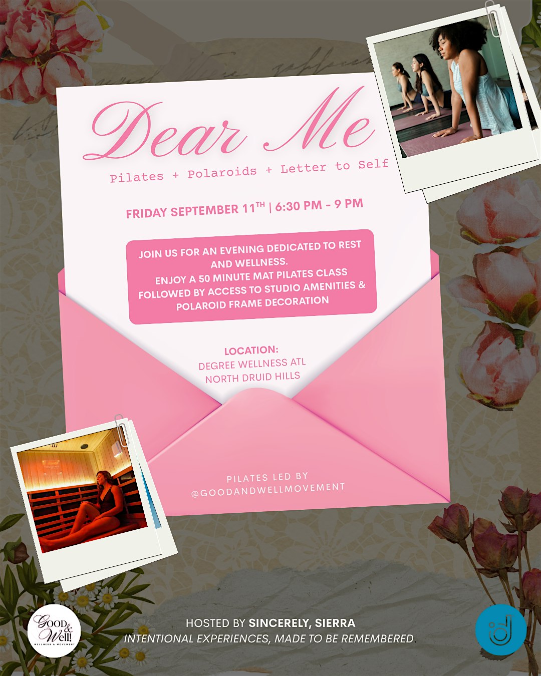 Dear Me: Pilates + Polaroids + Letter to Self Experience at Degree Wellness
