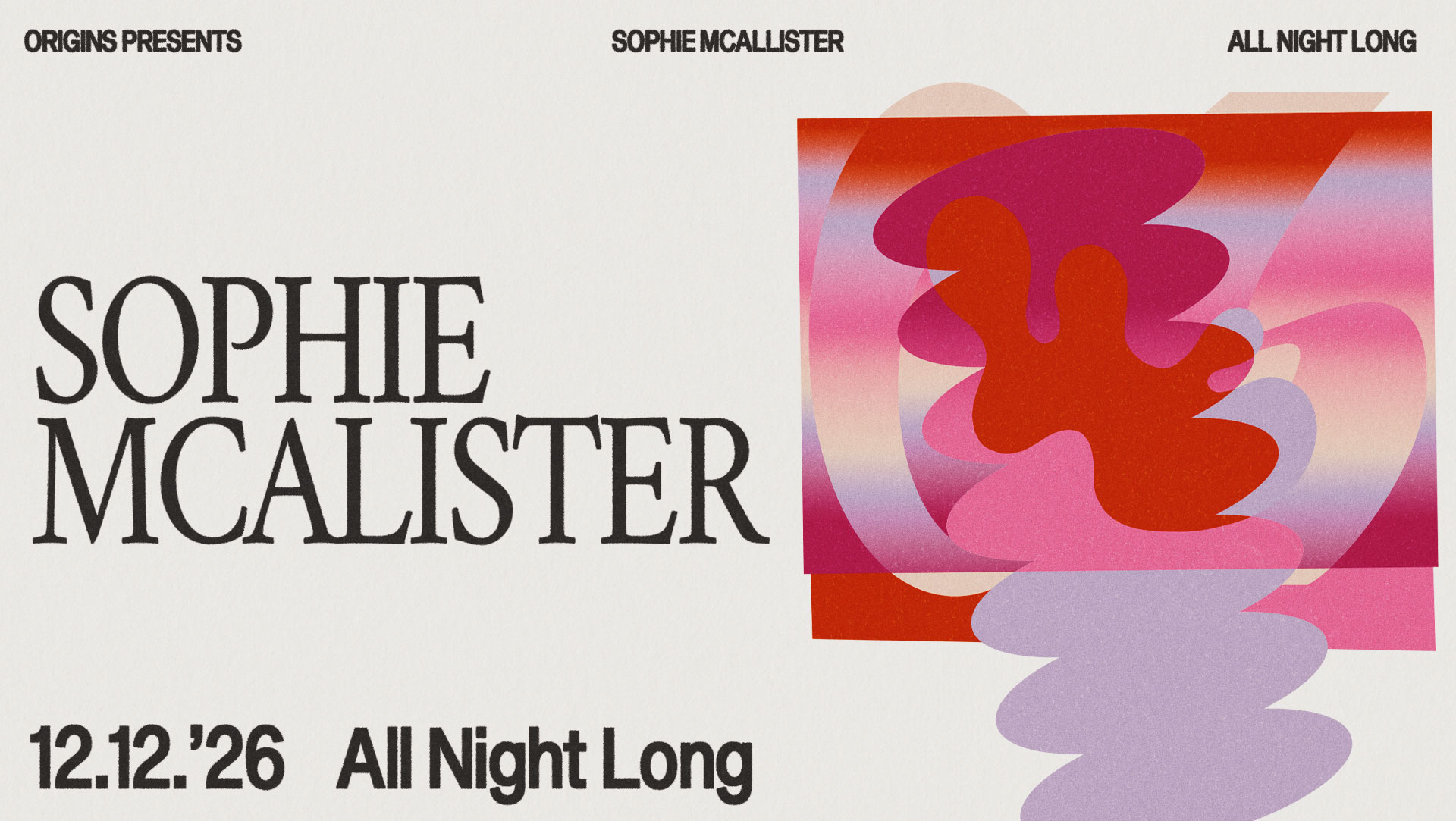 Origins: Sophie Mcalister (All Night Long) 