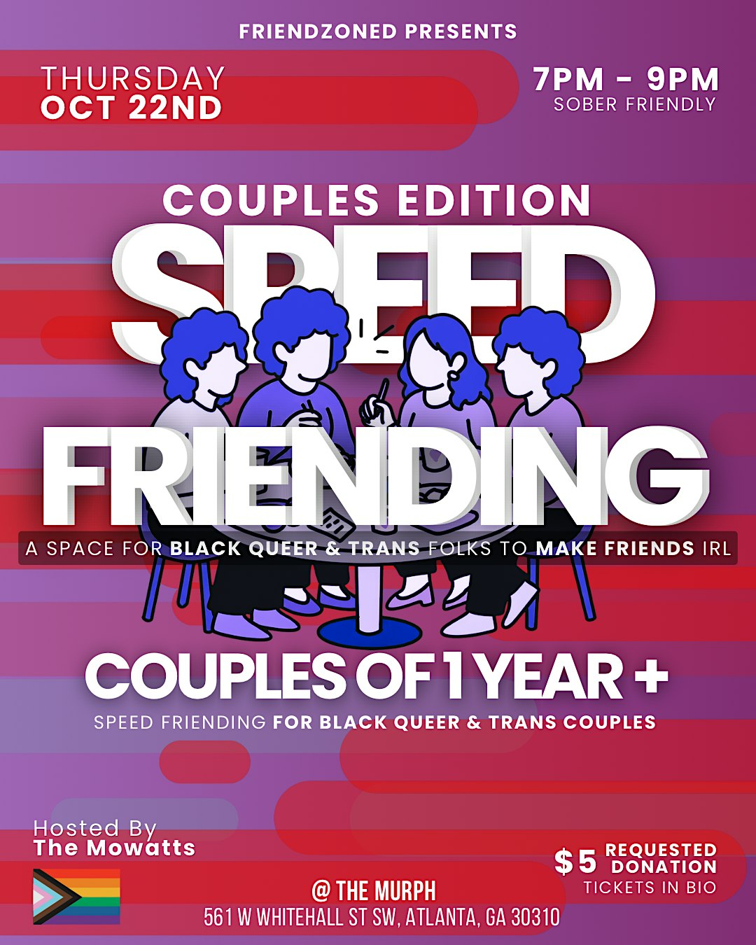 Speed Friending  - Friendship for Black &Queer/Trans Couples - 21 & Up