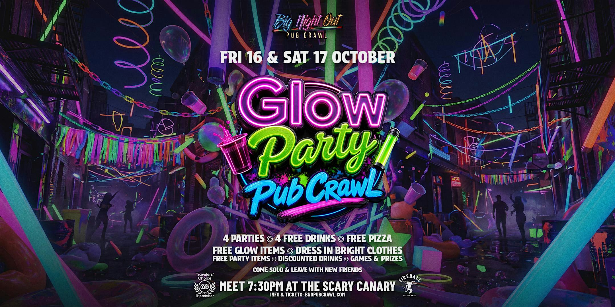 Big Night Out Pub Crawl | GLOW PARTY | Friday 16 October | Sydney