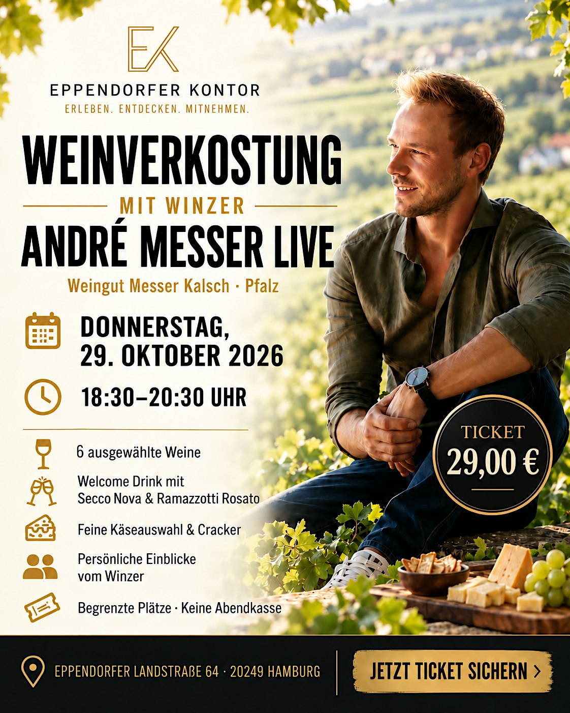 WEINVERKOSTUNG MIT WINZER – ANDRÉ MESSER LIVE