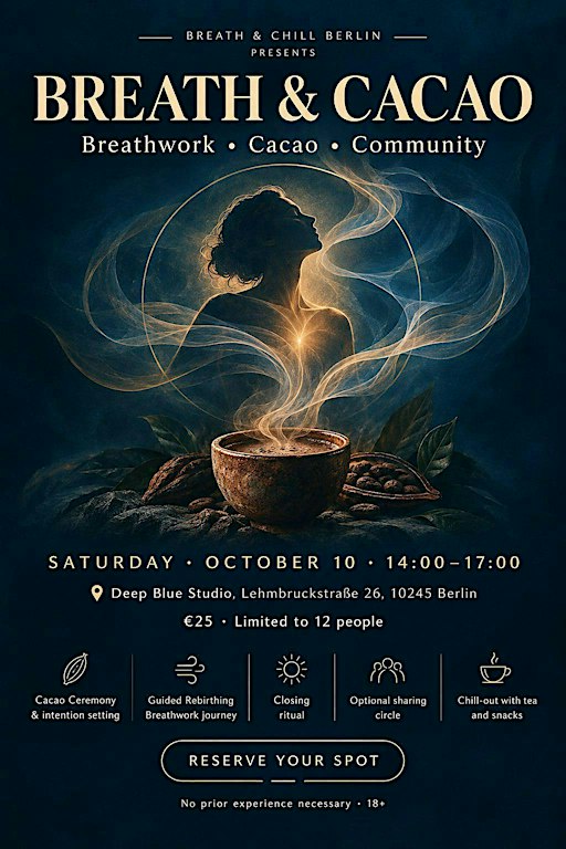 Breath & Cacao @ Deep Blue Studio Fhain – Breathwork, Cacao & Community