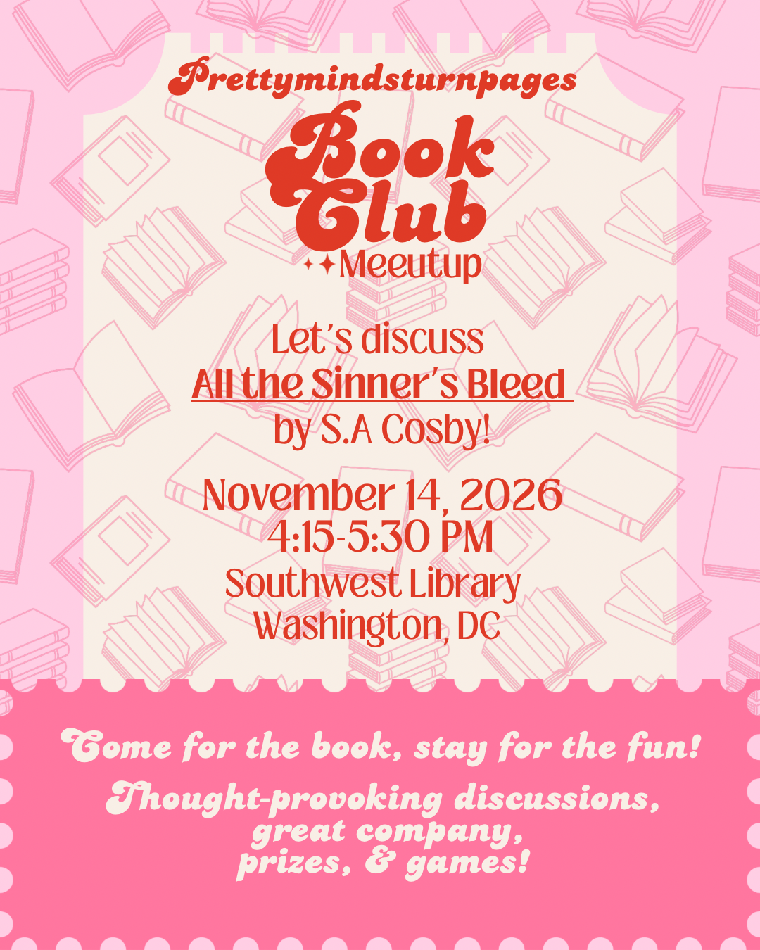 All the Sinners Bleed By S.A Cosby: Book Club Meetup