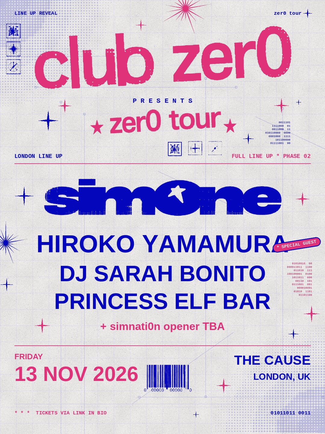 sim0ne pres. club zer0 @ The Cause, London