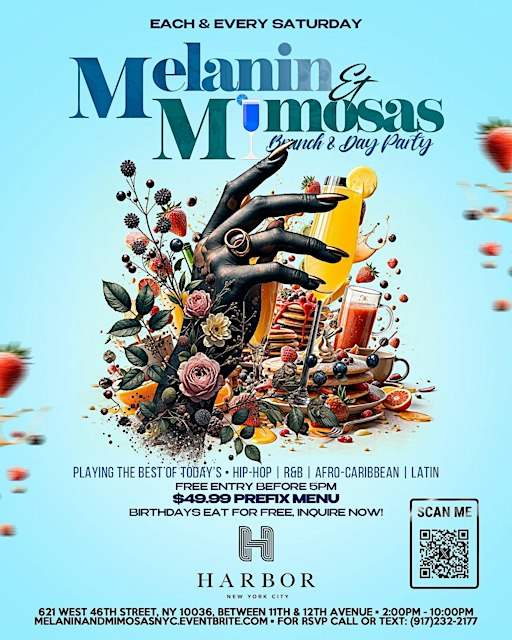 Melanin And Mimosas Brunch & Day Party At Harbor Rooftop NYC: Smoove Events