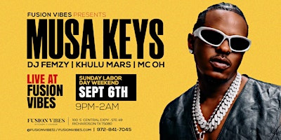MUSA KEYS LIVE in Dallas | Labor Day Weekend at Fusion Vibes