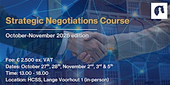 Strategic Negotiations Course October-November 2026
