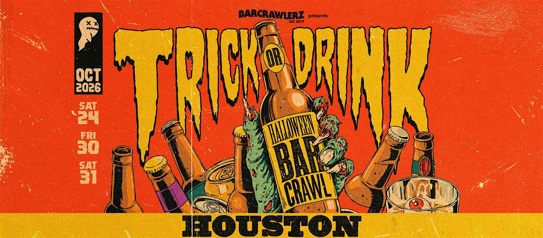 Trick or Drink: Houston Halloween Bar Crawl (3 Days)