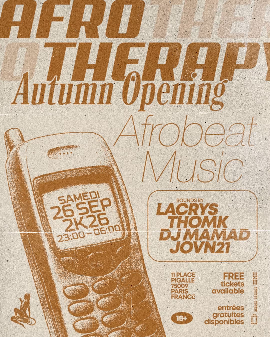 Afrotherapy - Samedi 26 Septembre - Folies Pigalle