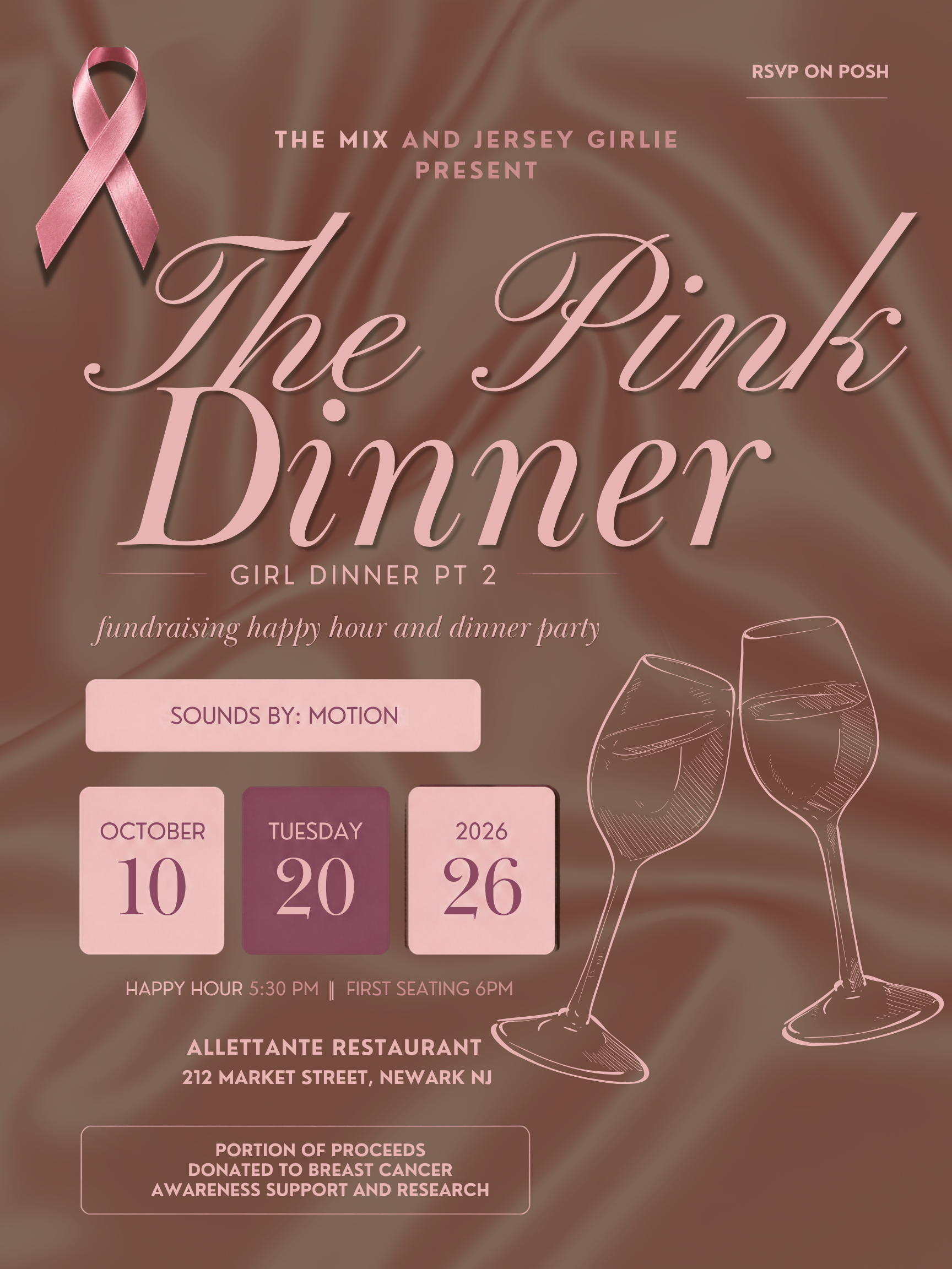 THE PINK DINNER: Fundraising Happy Hour and Dinner Party
