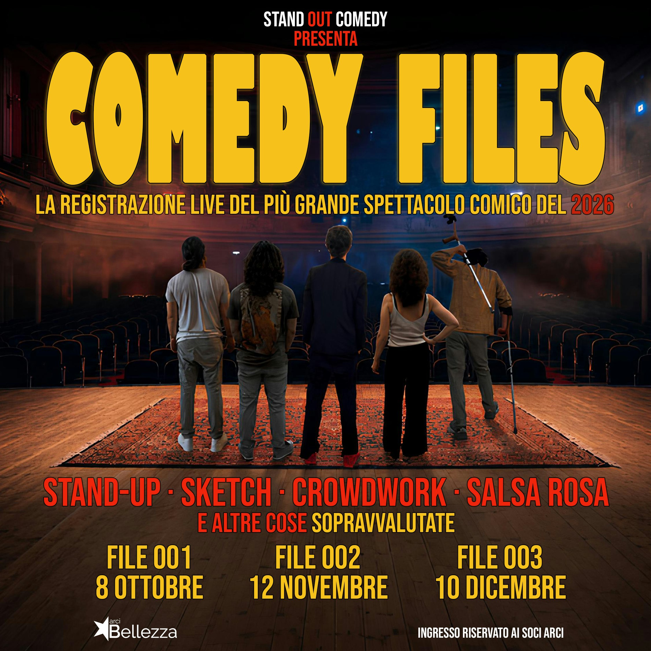 Comedy Files #001: Stand-up, Sketch, Crowdwork, Salsa rosa