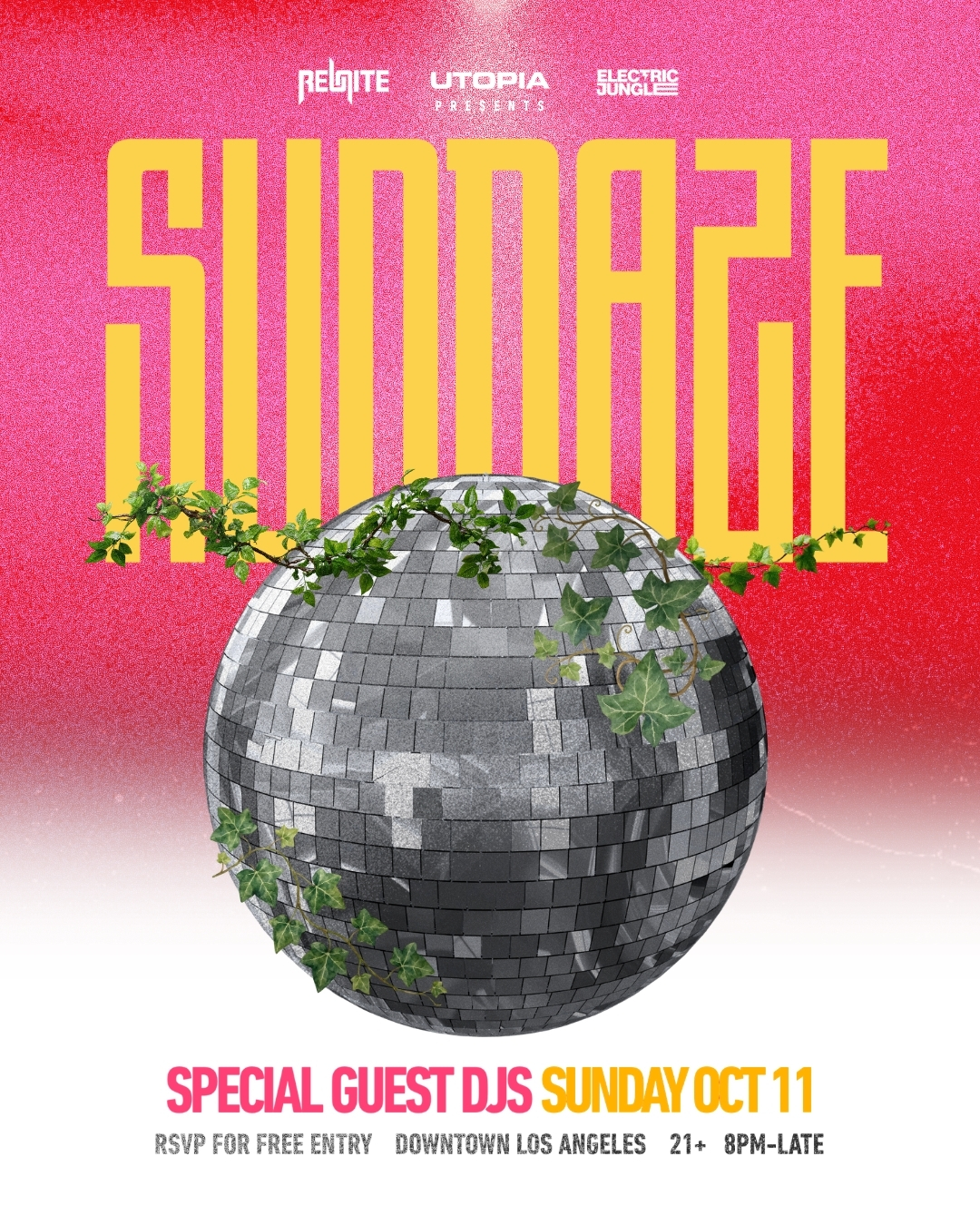 SUNDAZE - OPEN AIR EVENT
at UTOPIA by REUNITE -
SECRET GUEST HEADLINER & SPECIAL GUESTS
