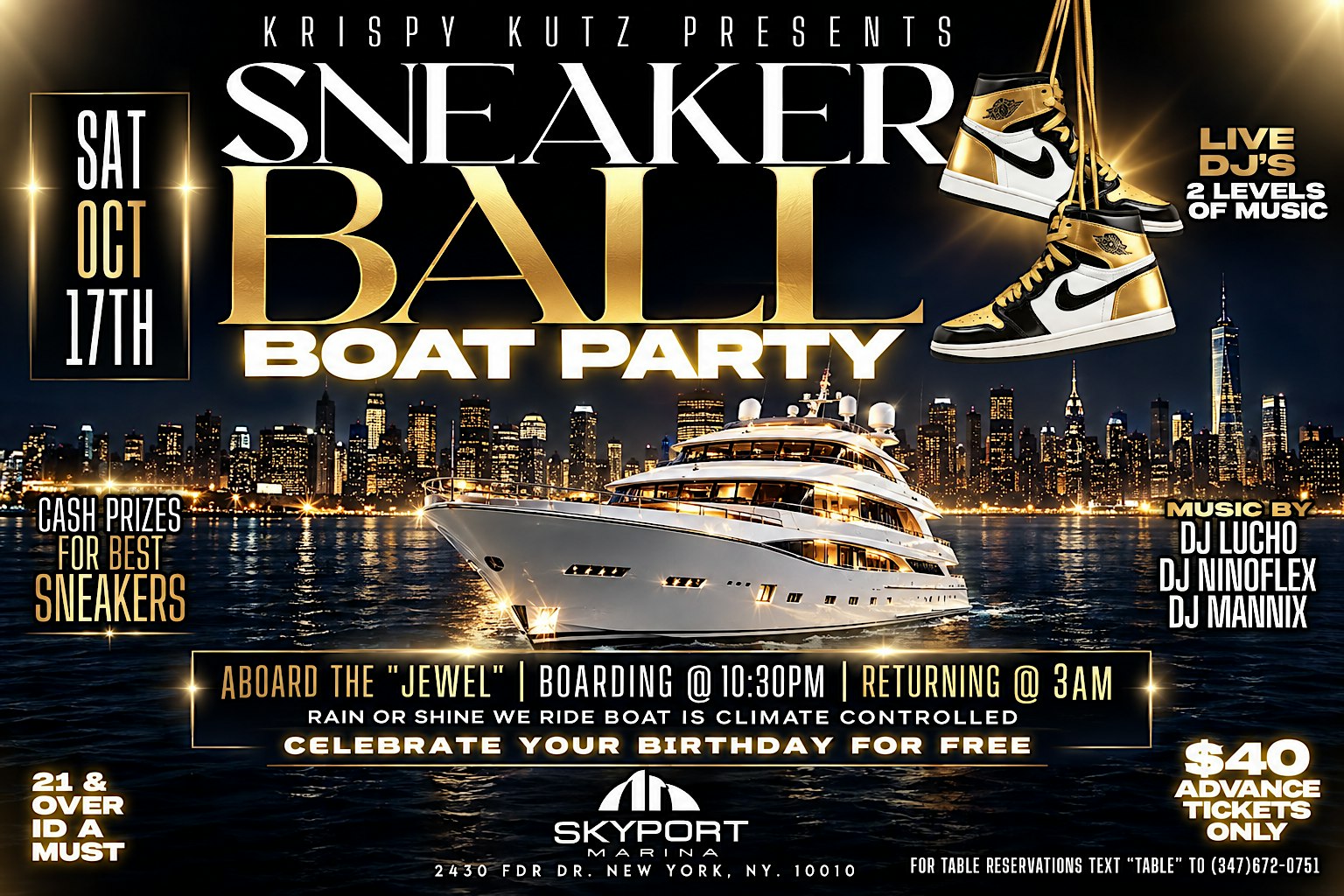 SNEAKER BALL BOAT PARTY