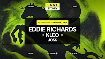 ★ S.A.S.H Sydney ★ Eddie Richards ★ Saturday 19th September ★