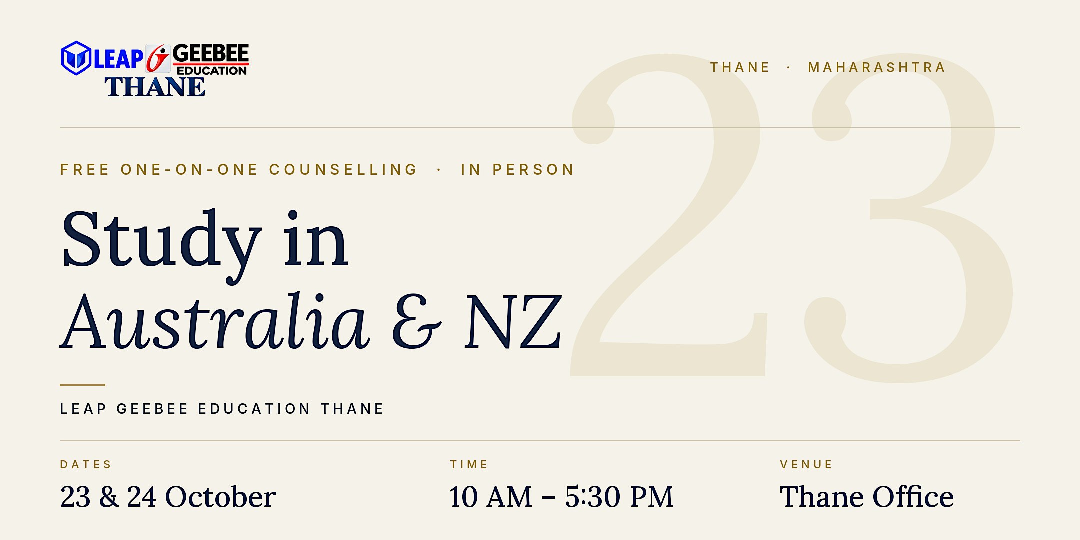 Study in Australia & New Zealand: Free One-on-One Counselling in Thane