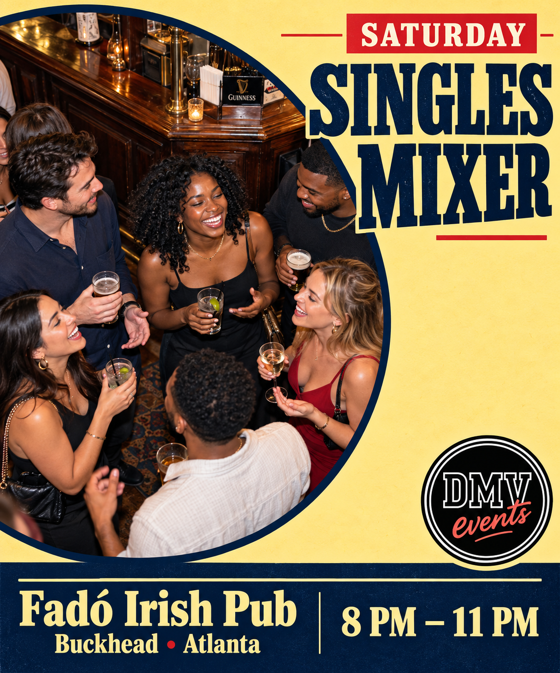 SATURDAY NIGHT SINGLES MIXER AT FADÓ IRISH PUB — BUCKHEAD 💘