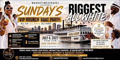 Sunday's Biggest All White VIP Brunch Boat Party