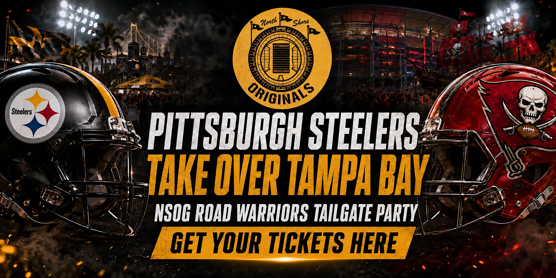 Pittsburgh Steelers @ Tampa Bay Bucs NSOG Tailgate -2xSB Champ JEFF REED