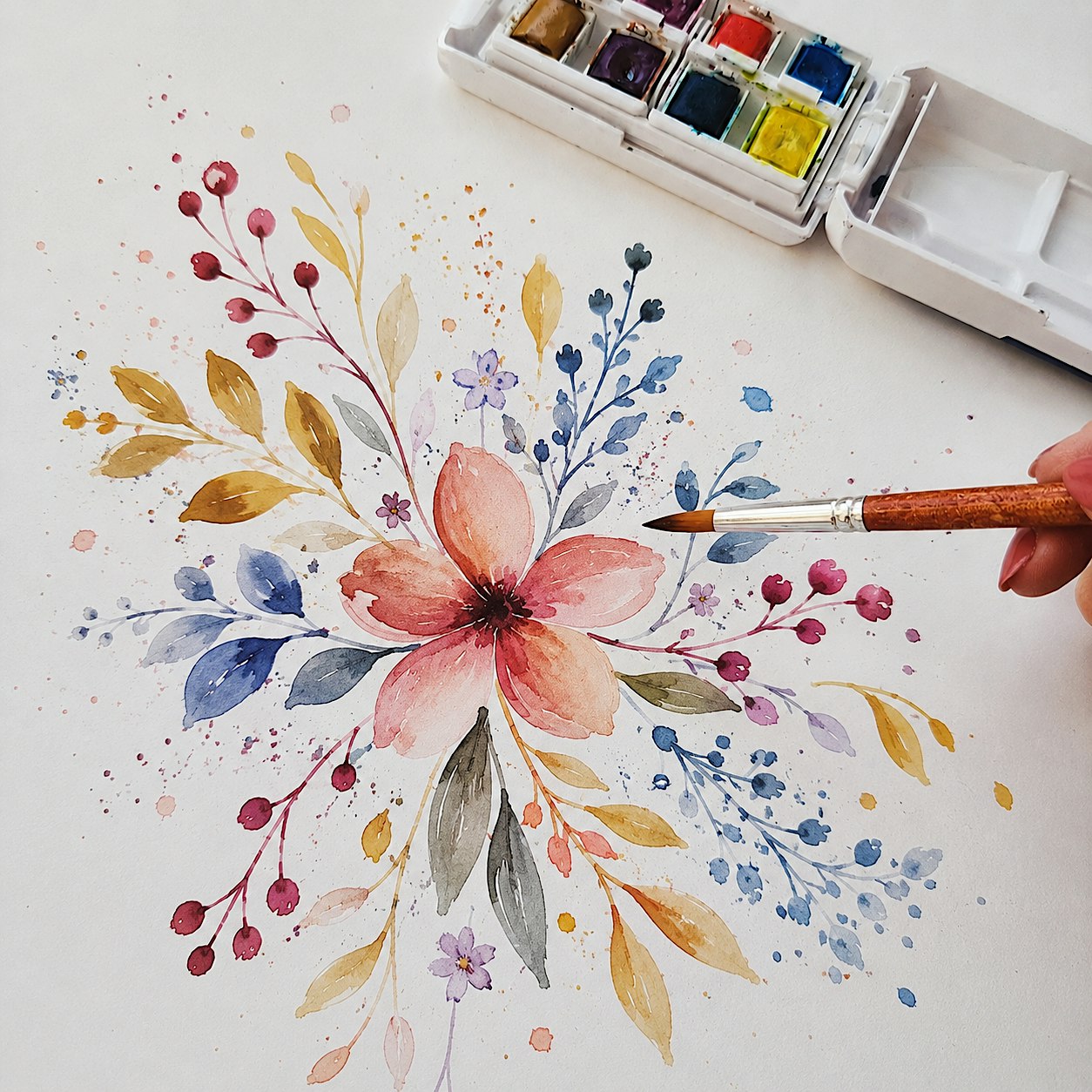 Watercolor Flower Pattern Workshop Lisbon