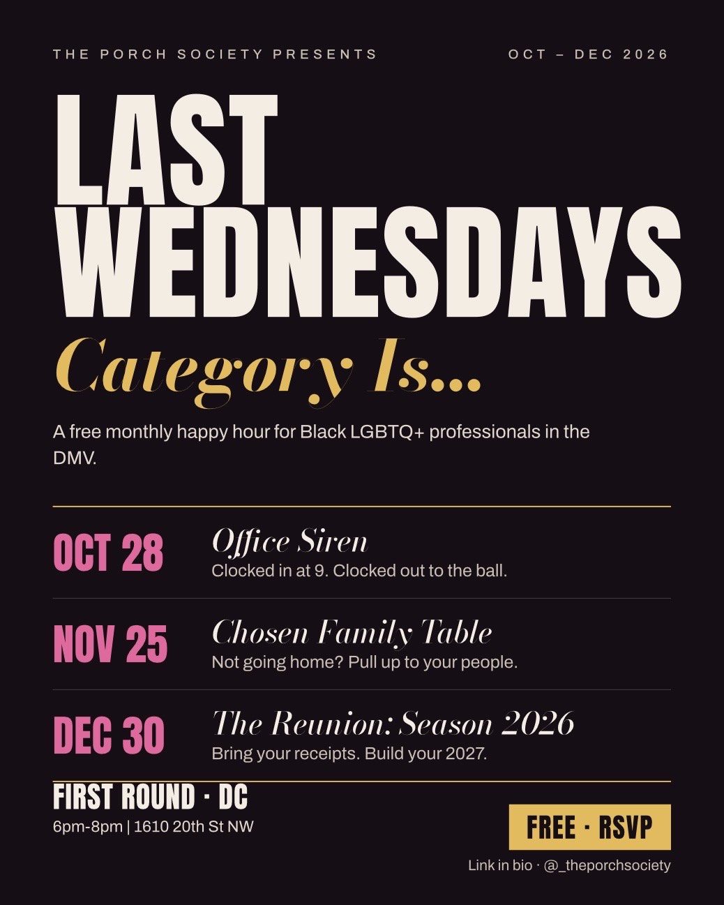 LAST WEDNESDAY’S | Monthly Black Queer Networking