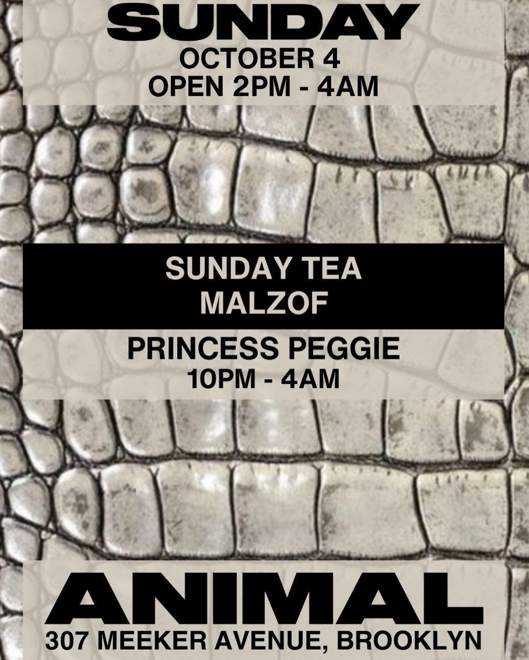 ANIMAL Sunday w/ Malzof, Princess Peggie