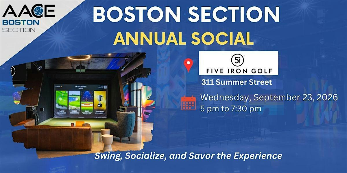 AACE Boston Section Annual Social at Five Iron Golf!
