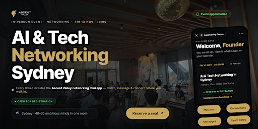 AI & Tech Networking Event in Sydney by Ascent Valley